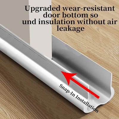 Unyqoos® Zelfklevende tochtstopper van siliconen voor deuren met geluidsisolatie