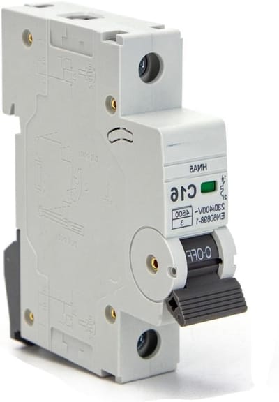 Automatische Schakelaar - Mini Stroomonderbreker - Circuit Bescherming - Compact 1-polig - 16 Ampère - Grijs