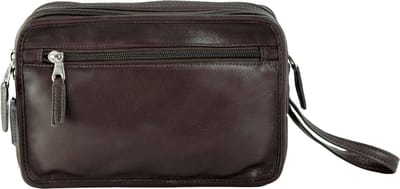 HAROLD'S Leren Utensil zak Country Men's Bag Comfort Brown Donkerbruin