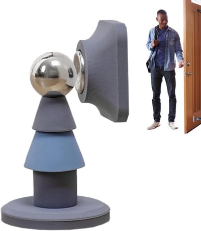 Magnetische Deurstopper - Stille Deurhouder - Deuren Open Houden - Zonder Boren Installatie - 9.4 x 6 x 6 cm