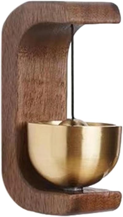 Magnetische Deurbel - Decoratieve Klok - Bezoekers Aankondigen - Eenvoudige Installatie - 5 x 4 x 8 cm - Bruin