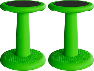 Kinderen Wobble Stoel - Dynamische Zetel - Actief Leren - Antislip Bodem - 40 cm Hoog - Groen