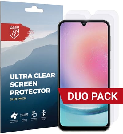 Rosso Screen Protector Ultra Clear Duo Pack Geschikt voor Samsung Galaxy A24 | TPU Folie | Case Friendly | 2 Stuks