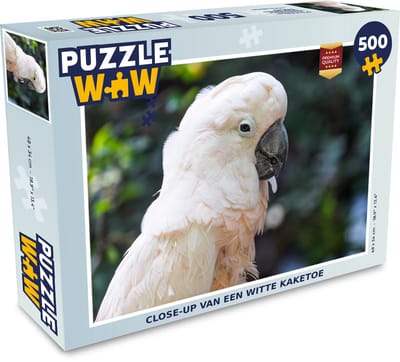 Puzzel Close-up van een witte kaketoe - Legpuzzel - Puzzel 500 stukjes