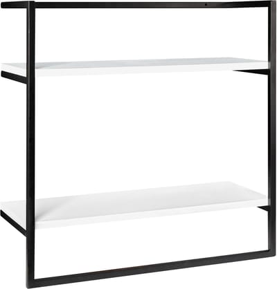 BETANIA - Handdoekrek 2 planken - Zwart - IJzer