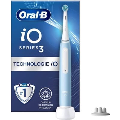 Oral-B iO 3S Brosse a Dents Électrique Bleue, 1 Brossette