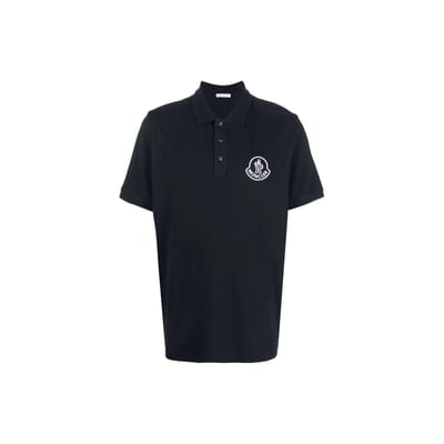 Moncler SS23 Katoenen Casual Polo Shirt met Geborduurd Logo Heren Polo Shirts Donkerblauw H10918A000048455677X XXL gray