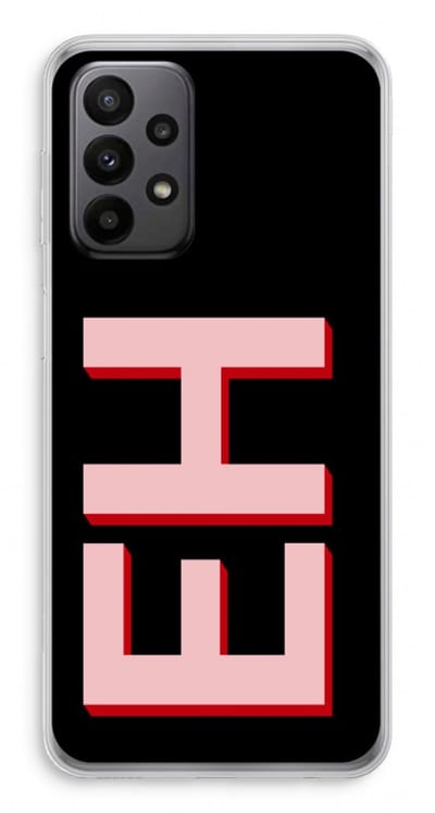 Gepersonaliseerd - Case Company® - Hoesje geschikt voor Samsung Galaxy A23 hoesje - Monogram - Soft Cover Telefoonhoesje - Bescherming aan alle Kanten en Schermrand