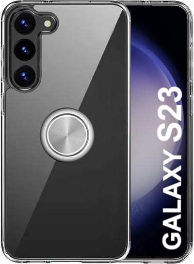 Armordrop Hoesje Met Ring Geschikt Voor Samsung S23 - Transparant Hoesje Met Ring