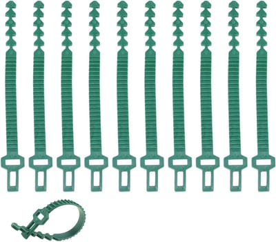 Herbruikbare plantbinders set van 10, verstelbare en stevige ties voor tomaten, klimplanten en bomen, ideaal voor tuinondersteuning en plantverzorging.