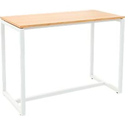 Paperflow-sta-tafel Easy Desk, van metaal, met stelschroeven op vloerniveau, H 1100 mm, bestand tegen desinfectiemiddelen, beuken/wit