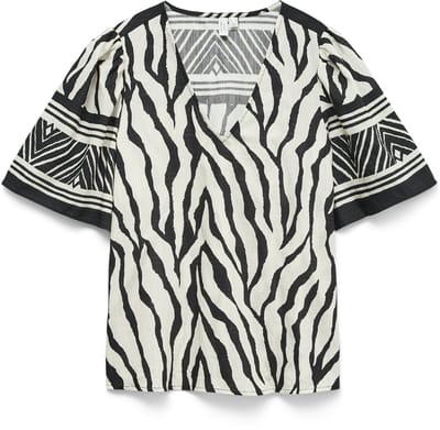 VERO MODA - VMKAMILLE 2/4 V-NECK TOP WVN BTQ BE - Dames - Blouses