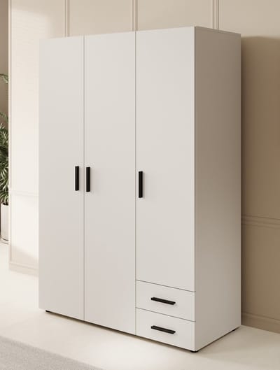 Meubella - Kledingkast Bellini - Wit - 120 cm