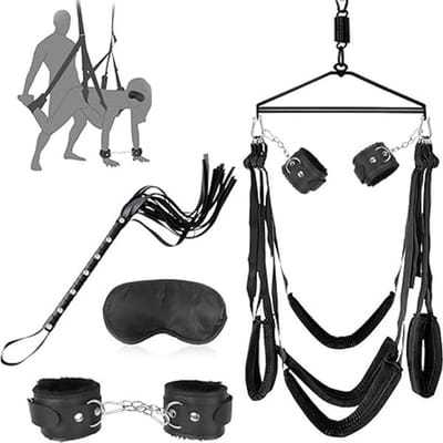 Deluxe BDSM-meubelset met Verstelbare Schommel & Extra Brede Kussens – Inclusief Accessoireset – Belastbaar tot 150 kg – Discrete Verpakking