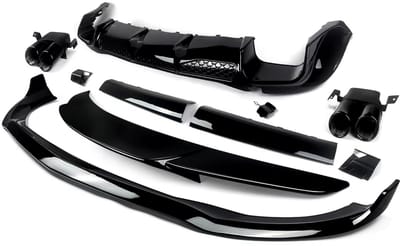 Voorlip Diffuser Spoiler - BS Stijl - Gloss Zwart - Voor Mercedes S-Klasse W223 (2021-2023) - Auto Accessoires