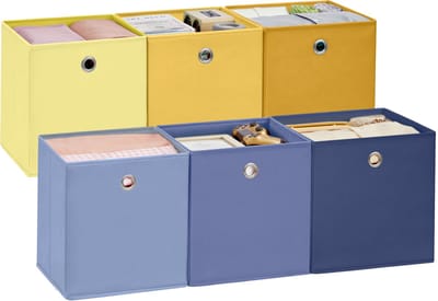 SONGMICS - Opbergbox - Opbergdoos - Set van 6 - Vouwbare Stoffen Boxen - Slaapkamer en Woonkamer