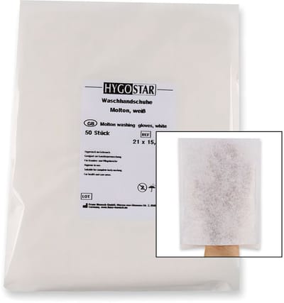 Hygostar Wegwerp Washandjes Molton – 50 Stuks – 21x15,5 cm – Extra Zacht & Hygiënisch – Ideaal voor Verzorging & Reiniging