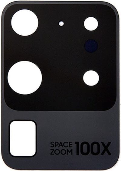 Achtercamera Lens Glas Geschikt voor Samsung Galaxy S20 Ultra – Premium – Zwart
