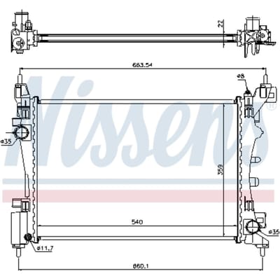 Radiator, motorkoeling NISSENS 636005