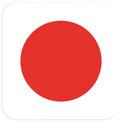 Bierviltjes Japanse vlag vierkant 15 st