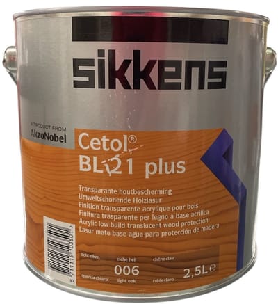 Sikkens Cetol BL 21 plus - Transparante hout impregneer beits - Satijn - Waterbasis - 2.50 L - Lichte Eik
