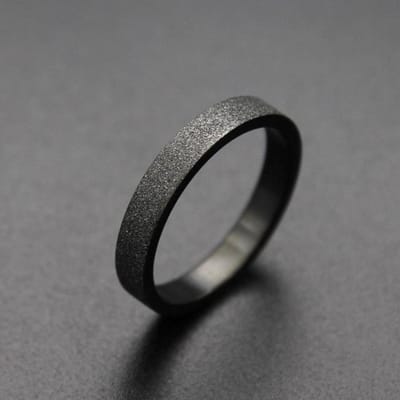 Eenvoudige 3 mm 5 mm vrouw heren paar zwarte titanium ring mat afgewerkte vingerring sieraden voor mannelijke trouwringen cadeau 9 black
