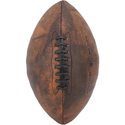 Ballon de football d'entraînement Taille 9 Ballon de rugby PU Prise confortable Design vintage Durable Football de sport pour match de jeu