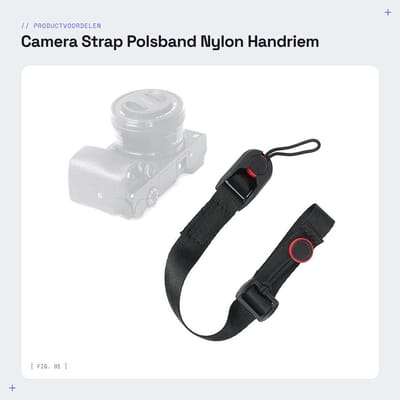Dailygoods- Camera Strap Verstelbaar - Polsband - Lanyard - Nylon - Geschikt voor SLR/Spiegelloze Camera's - Draagvermogen Sterk - 45 cm - Camerariem