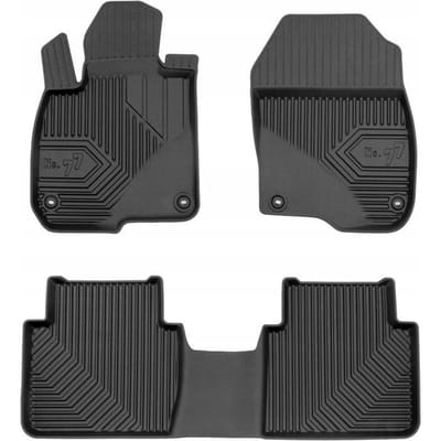 Frogum No.77 Luxe Rubberen Automatten Set - Geschikt voor HONDA CR-V V (2016-2023) - 3-delig (Achtermat uit één stuk) - Perfecte Pasvorm - Geurloos TPE - 4 cm Hoge Rand - Zwart