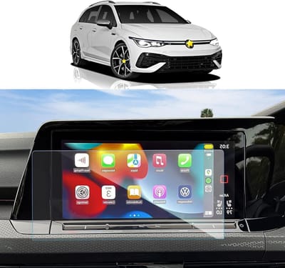 10 Inch Navigatie Beschermfolie voor Golf 8 MK8 2020 2021 - Tempered Glass Schermbeschermer, Krasbestendig en Vingerafdrukbestendig met 9H Hardheid