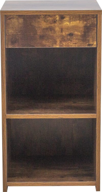 Nachtkastje - halkastje - 65 cm hoog - vintage bruin walnoot kleurig