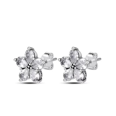 Oorbellen bloem - glinster - sprankel - glitter - glamour