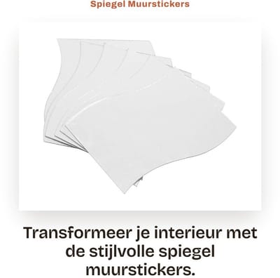 Dailygoods- Muurstickers 6 Stuks - Acryl Spiegelstickers - Wanddecoratie Slaapkamer - Wanddecoratie Woonkamer - Zelfklevend - Hoogwaardig PVC