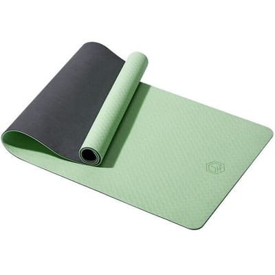 Ochama TPE-yogamat verdikt en verbreed voor training, fitness, springen en gymnastiek groen voor heren en dames antislip vloermat - 183 x 66 cm -