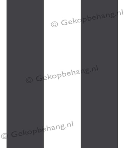 INGK Behang - Thomas - streep zwart/wit