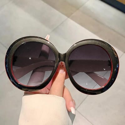 Oversized Ronde Grote Montuur Zonnebrillen dames Voor Mannen Luxe Designer Zonnebrillen Vintage Punk Populaire Brillen Roze Kleuren voor dagelijks gebruik