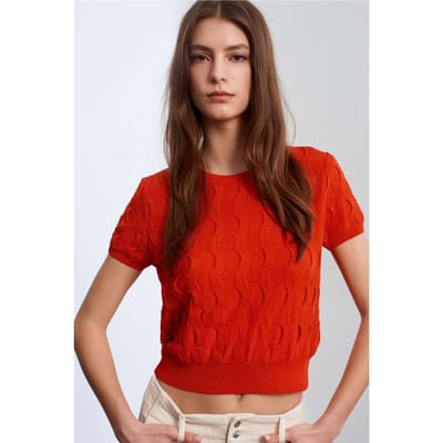 Gepubliceerd Ribbelcrop Blouse