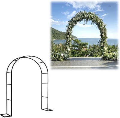Rozenboog - Bloemensteun - Tuindecoratie - Anti-wind ontwerp - B180xH220cm - Wit