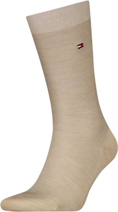 Tommy Hilfiger Herensokken Premium Basket Wool Light Beige Melange
