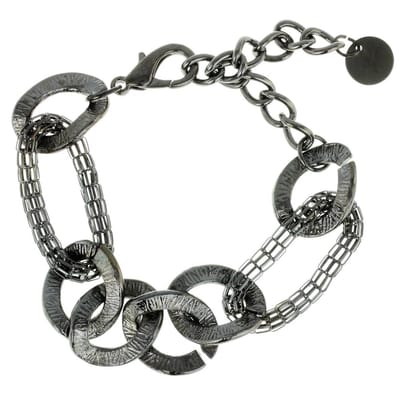 Behave Zwarte schakelarmband