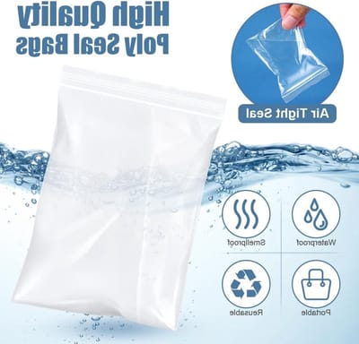 Hernieuwbare Mini Ziplock Tassen, 400 Stuks 40mm x 60mm, Transparante Plastic Zakjes voor Snoep, Sieraden en Koekjes