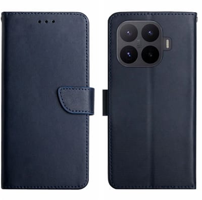 Coverup Hoesje - Geschikt voor Xiaomi 17T Hoesje - Coverup Genuine Leather Book Case - Echt Leder - Blauw