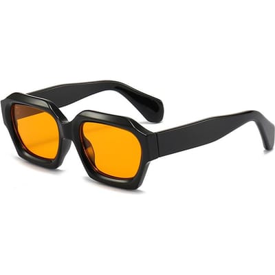 Trendy Onregelmatige Vierkante Zonnebril UV400 voor Mannen Vrouwen Retro Veelhoek Zonnebrillen Unisex Zonnebrillen Oculus Gafas as picture black