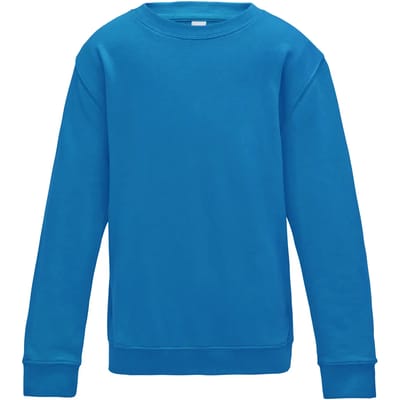 Just Hoods - AWDis Sweat Kinder - Sapphire Blue maat 12/13 (XL)