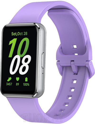 Strap-it Smartwatch siliconen bandje met gesp - geschikt voor Samsung Galaxy Fit 3 (lila)