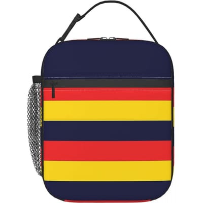 Adelaide Crows Grafische Geïsoleerde Lunchtas voor Vrouwen Kinderen Draagbare Voedseldozen Thermische Lunchbox Tote One Size blue