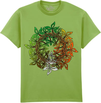 Seasonal Celtic Tree Knot The Coloured House T-shirt M