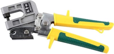 Allecto - Bolt Press Lock - Crimping Pliers - Handig voor metaalwerk - 250 mm - Ideaal voor drywall installatie - Groen & Geel