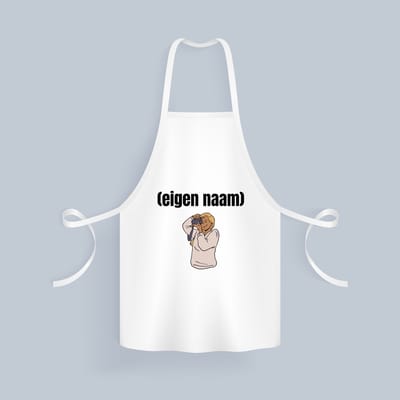 Akyol - fotograaf vrouw met eigen naam Keukenschort - Fotograaf - fotografen - leuk cadeau voor iemand die houd van foto's maken - cadeau - kado - 82 bij 71 cm