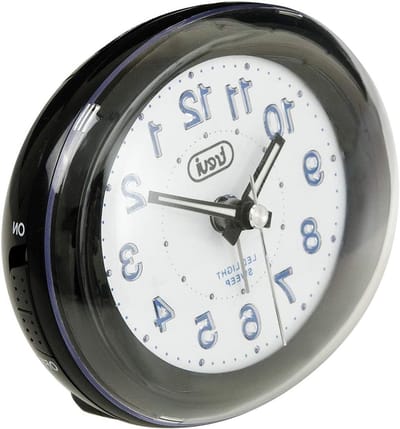 Stille Wekker - Nachtklok - Rustig Wakker Worden - Geen Tikkend Geluid - 9.6 cm Breed - Zwart